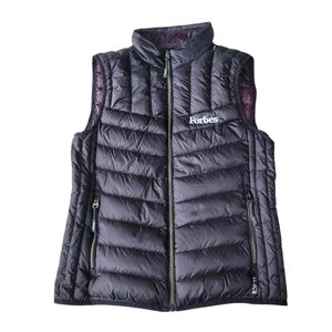 Tumi Pax Women's Small Puffer Vest Zip Up Black Goose Down Travel Packable